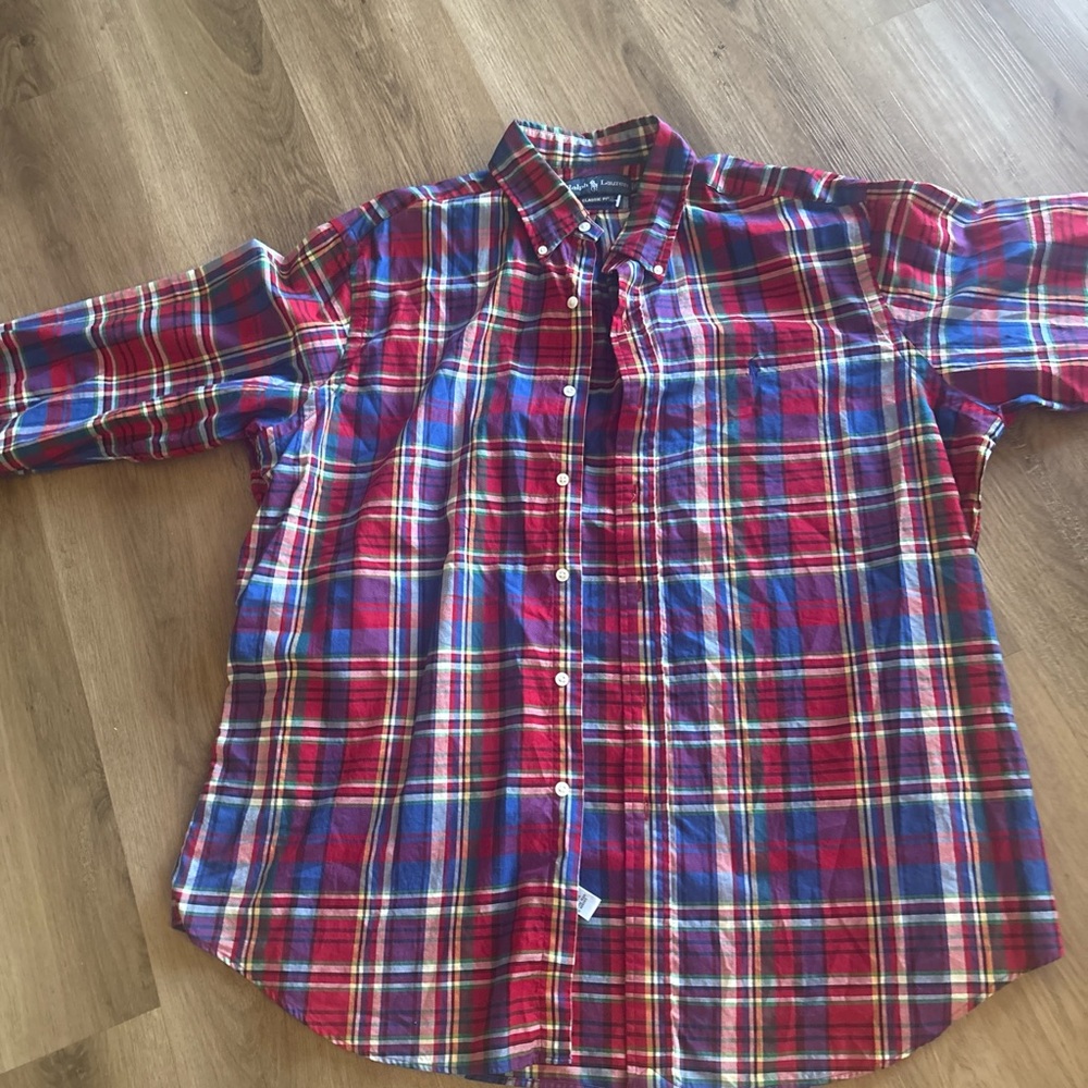 Ralph Lauren Red and Blue Plaid Shirt